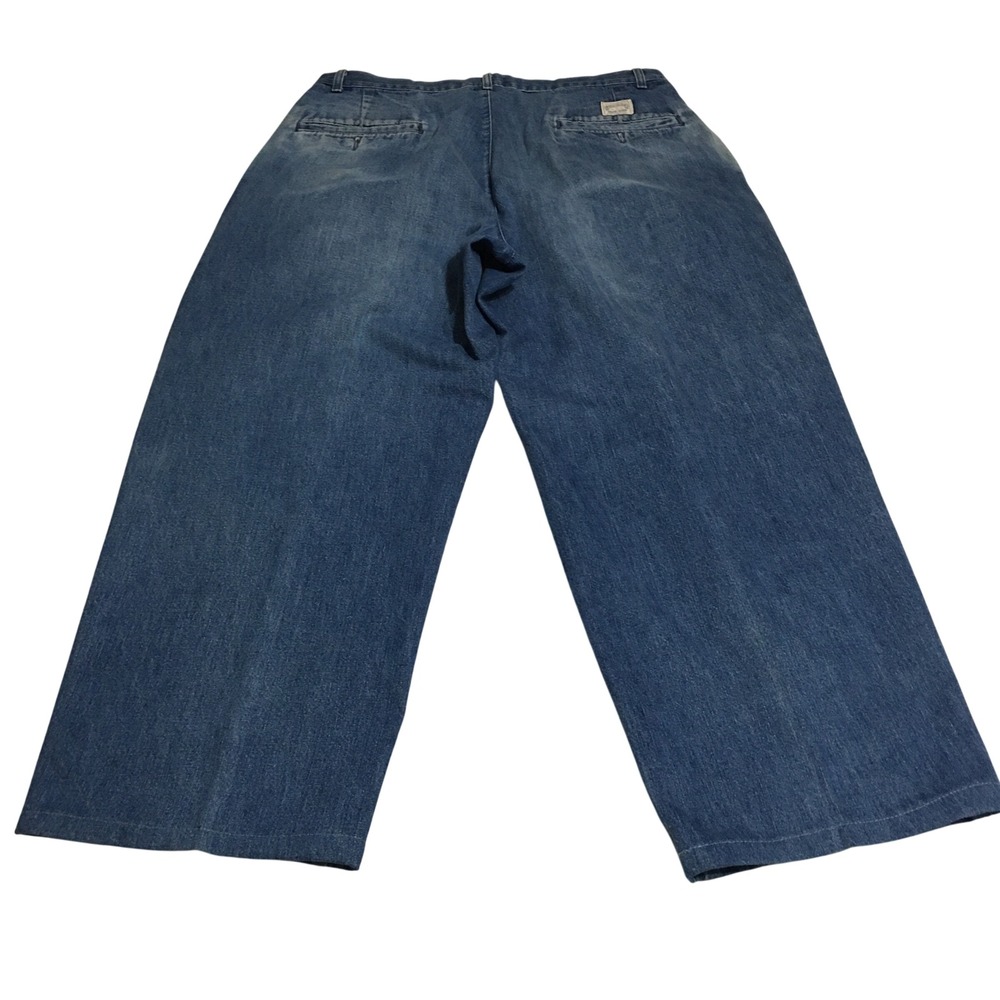 Vintage Polo Ralph Lauren Pleated Denim Jeans Men Size 32x25 Blue Made in USA